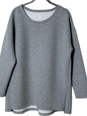 MTA Sport Women’s Ribbed Crewneck Sweater Sz 1X